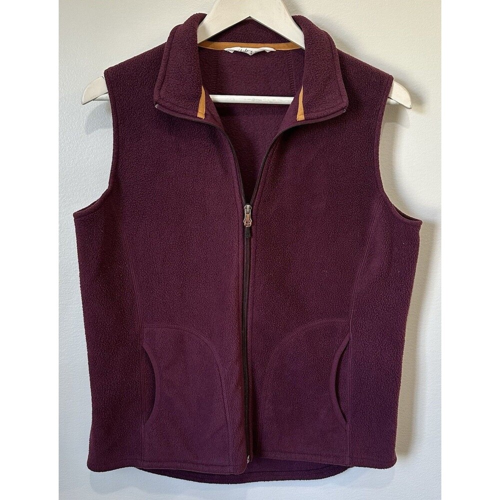 Woolrich Fleece Zip Up Vest Plum/purple Women’s Size Med. Outdoor Hiking
